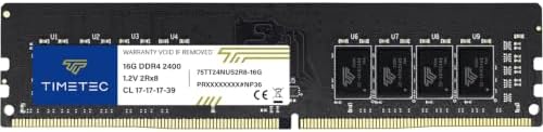 Timetec 16GB DDR4 2400MHz (PC4-2400T) PC4-19200 UDIMM Desktop RAM – 288-Pin 1.2V CL17 Non-ECC Unbuffered DIMM Memory Module Upgrade