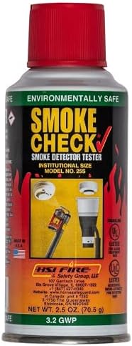 Home Safeguard 25S 2.5-Oz. Smoke Detector Tester Spray | Photoelectric Smoke