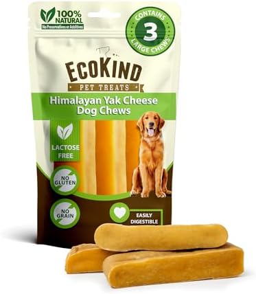 EcoKind Yak Cheese Himalayan Dog Chews, Yak Chews for Small Dogs, 8 Bones