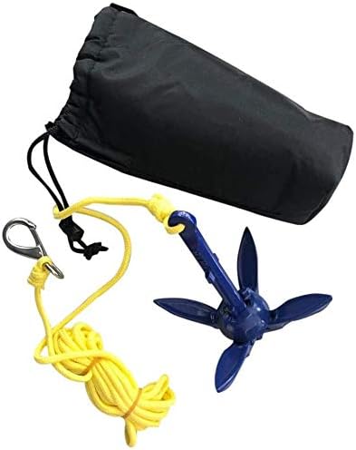 ISURE MARINE Kayak Anchor Kits 0.53lb (240g) Portable Folding Anchor Buoy Kit Canoe Kayak Raft Boat Sailboat Fishing Complete Folding Grapnel Anchor