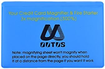Outus 4 Pack Wallet Magnifier Cards Credit Card Magnifying Glass Fresnel Lens