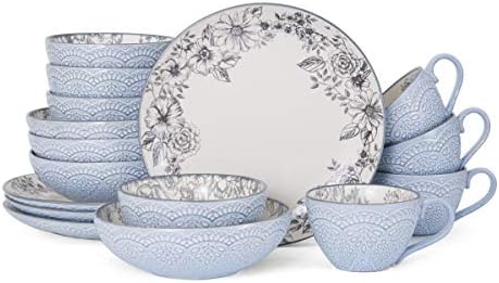 Pfaltzgraff Gabriela Gray 16-Piece Stoneware Dinnerware Set, Service for 4 - ,Gabriela Grey