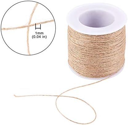 LiQunSweet 100m/328ft Hemp Cord Hemp Rope String Twine Beading Material 1 Ply for Jewelry Making DIY Craftings Wall Hanging Art Project Home Party