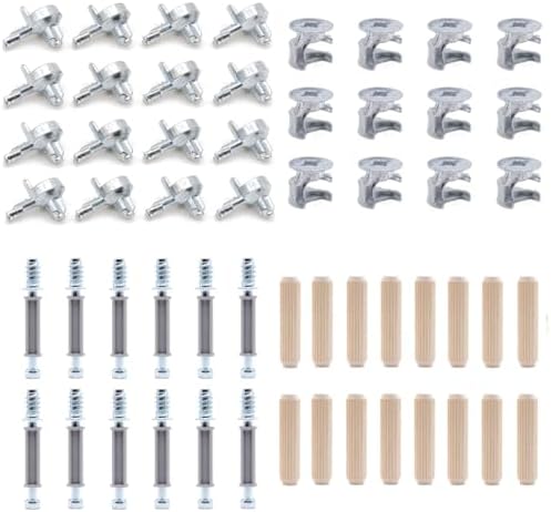 ReplacementScrews Billy Bookshelf Hardware Kit Compatible with IKEA (131372, 119081, 101351, 118331) - All Cams