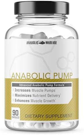 Anabolic Warfare Anabolic Pump – Arachidonic Acid Muscle Builder for Men – Stimulant-Free Pump & Muscle Growth Support Capsules with Uva Ursi