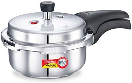 Prestige Deluxe Alpha Stainless Steel Pressure Cooker, 2 Liters/2.11 Quarts