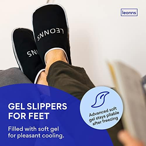 Gel Ice Pack Slippers for Foot Pain, Provides Hot and Cold Therapy, Blue