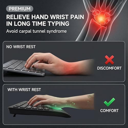 Large Print Computer Keyboard, High Contrast Big Letter for Seniors Visually | Keyboard for elderly Low Vision, Non Fade Letter