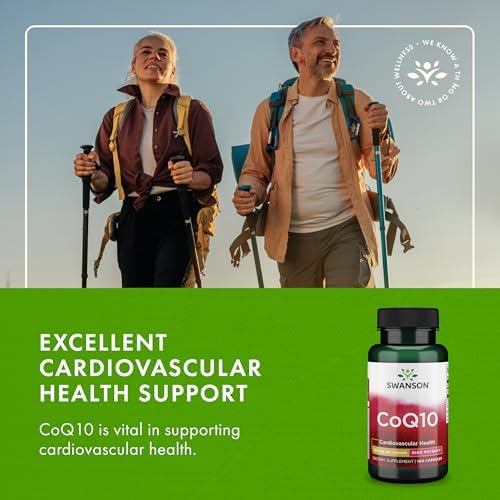 Swanson CoQ10 Helps Promote Heart Health (100 Capsules, 120mg Each) | Energy Support, and Aids Overall Cardiovascular System Health, Helps Maintain Coenzyme Q10 Supplement