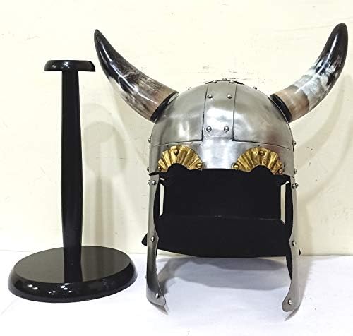 Horned Viking Helmet W/ Neck and Ear Guards - Wearable Costume Armor