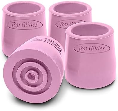 Steel-Reinforced Walker Glide Tips (Gray, 1 1/8")