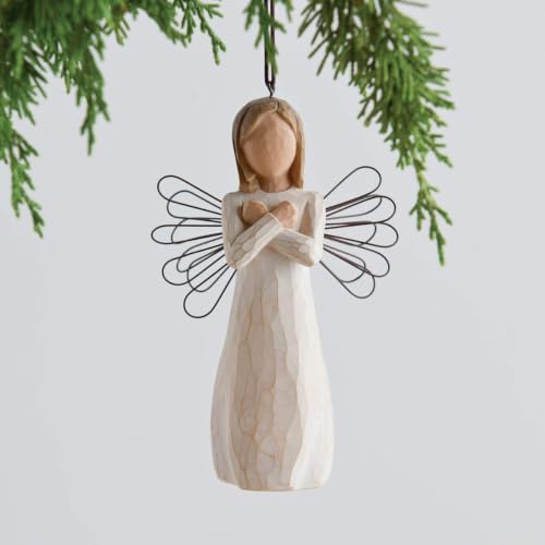 Willow Tree Holy Family, Sculpted Hand-Painted Hanging Ornament | Sentimental Keepsake Gift for Loved Ones, Cast from a Susan Lordi Original Carving, Cast Resin, Ready to Hang
