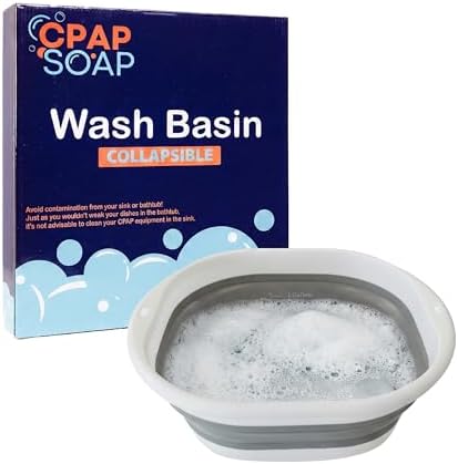 CPAP Cleaning Kit and Supplies for Mask, Hose, and Accessories - 1-Gallon Collapsible Wash Basin, 6ft Brush Set