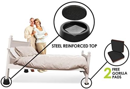 Slipstick CB676 3 Inch Incline Bed Risers for Acid Reflux, Pain