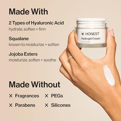 Honest Beauty Hydrogel Cream, Sensitive Skin, Fragrance-Free, 1.7 fl oz