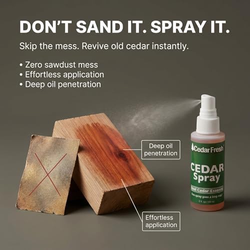 Household Essentials CedarFresh 2‑Ounce Cedar Power Spray, Natural Cedar Essence Odor Neutralizer