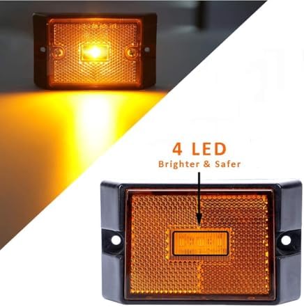 CZC AUTO 12V Submersible LED Trailer Lights & Wiring Kit | Led Trailer Tail Light Set for Under 80 Inch Boat Trailer