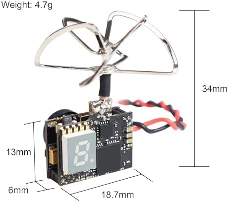 AKK C163 Super Mini 5.8GHZ 40CH 200MW FPV Transmitter 600TVL FPV Camera with 4 Leaf Antenna for FPV Quadcopter Drone Aircraft