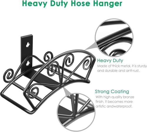 TomCare Garden Hose Holder, Heavy Duty 150 ft Capacity Hose Hanger