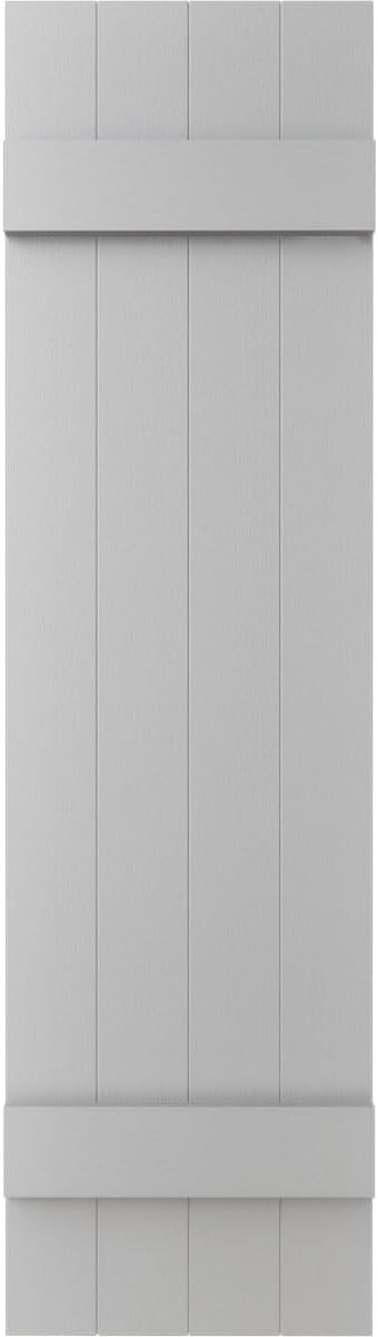 14"W x 59"H Lifetime Vinyl, Standard Four Board Joined, Board-n-Batten Shutters, w/Installation Shutter-Lok's & Matching Screws (Per Pair), Forest Green