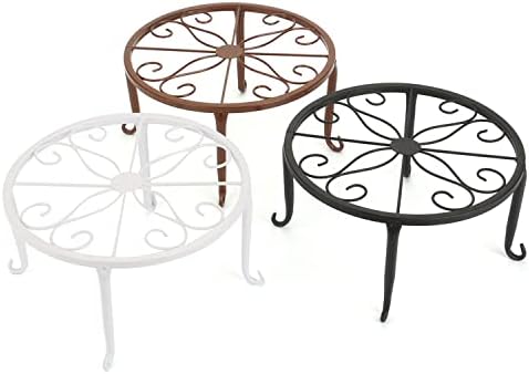 Tosnail 4 Pack Metal Plant Stand, Planter Support Rack, Plant Pot Stands, Planter Holder Heavy Duty, Rust Proof Iron Potted Plant Flower Pot Stand for Indoor Outdoor Garden Patio, Black, 9 Inch