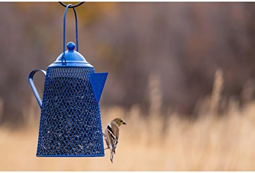Perky-Pet Dual Mesh Wild Bird Seed Feeder - Holds up to 2.85 lb Wild Bird Seed - Dual Compartment for Seeds and Thistle - TSS00349
