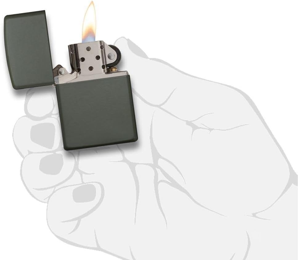 Zippo Lighter – Personalized Custom Message Engraved Windproof Classic Pocket Lighter Black Matte