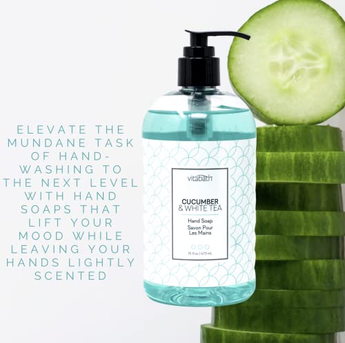 Vitabath CUCUMBER & WHITE TEA 16 fl oz Liquid Hand Soap 4pk