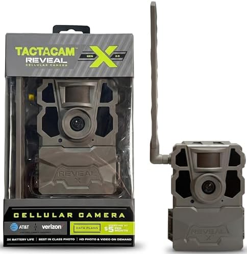 TACTACAM Reveal X 2.0 Cellular Trail Camera, Night Vision, Waterproof | 4G LTE AT&T, photos straight to your phone, 0.4s trigger, no WiFi needed