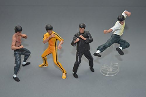 Palmetto Houseares Bruce Lee Figurine 4PCS Collection Set, Average Height of 4 Inch Hard Plastic Resin Figurine