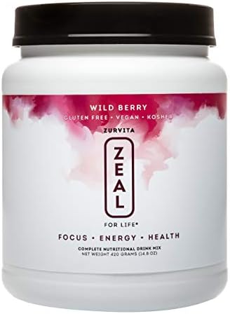 Zurvita - Zeal for Life Wild Berry Wellness Drink Mix - 420 g | Contains Vitamins, Minerals, Antioxidants, Plant Nutrients, Digestive Enzymes, And Phytonutrients For Daily Nutrition