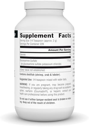 Source Naturals Glucosamine Sulfate, 8 oz Powder | Sodium-Free Powder For Joint Support*