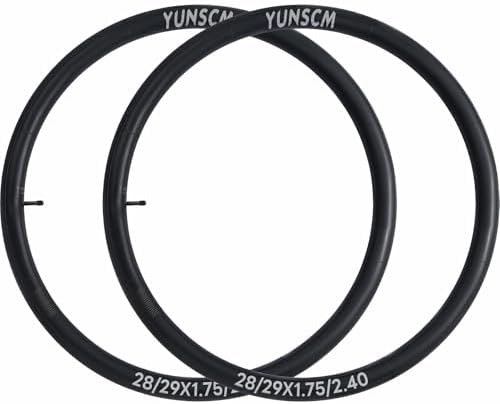 YUNSCM 29" Heavy Duty Bike Tubes 29x1.75/2.40 29 inch Bicycle Tubes for 28/29x1.75/1.95/2.0/2.1/2.125/2.25/2.3/2.40 MTB, Gravel