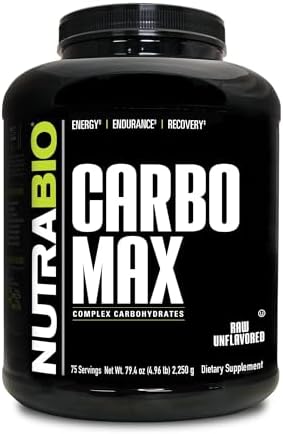 NutraBio CarboMax Maltodextrin Powder - Carbohydrate Powder for Sustained Energy - Calorie Rich for Muscle and Weight Gain - Unflavored - 5 Pounds
