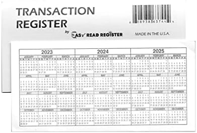 Checkbook Register, Made in The USA, Check Registers for Personal, Blank Ledger Transaction Registers for Personal or Business Bank, Check Register Book (23-24-25 Calendars, 10)