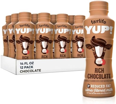 fairlife YUP! Low Fat, Ultra-Filtered Milk, 14 fl oz (Pack of 12) (Rich Chocolate)