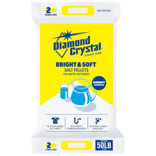 Diamond Crystal 50 lb. Water Softener Salt, Bright & Soft Series, Pellets, 99.8% Purity (Оne Расk)