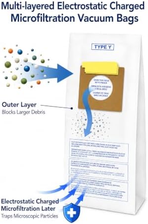 EnviroCare 859-9 Type Y Vacuum Bag Replacement for Hoover WindTunnel Uprights and Hoover Vacuums, 9 Pack