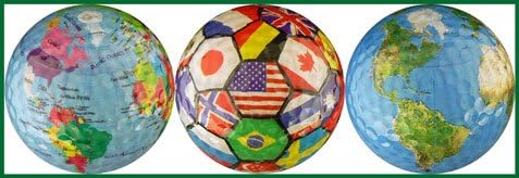 EnjoyLife Inc World Collection Globe/International Flags/Earth Golf Ball Gift Set