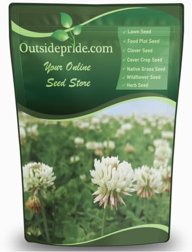 Outsidepride Perennial White Dutch Clover Seed - 5 lbs. Nitrocoated, Inoculated for Lawn Alternative, Erosion Control, Food Plots, Ground Cover, & Pasture Mixtures in USDA Zones 3-10
