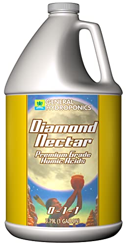General Hydroponics GH1352 Diamond Nectar 0-1-1 Premium Grade Humic Acid for Soil, Soilless Mixes, Coco & Hydroponics, 1 Quart, Orange