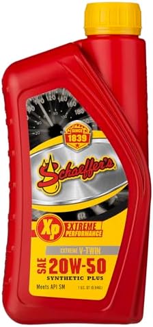 Schaeffer Manufacturing Co. 0707-012S Extreme V-Twin Synthetic Plus Racing Oil 20W-50, 1-Quart Bottle