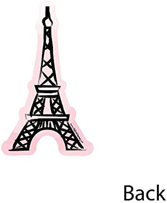 Big Dot of Happiness Paris, Ooh La La - Eiffel Tower Decorations DIY Paris Themed Baby Shower or Birthday Party Essentials - Set of 20