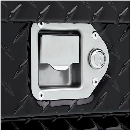 UWS EC10592 72-Inch Gloss Black Heavy-Wall Aluminum Truck Tool Box with Low Profile, RigidCore Lid