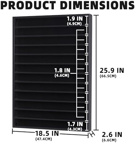DisplayGifts Open Front Hot 1:64 Scale Toy Cars Wheels Matchbox Display Case Die-cast Model Cars Storage Cabinet - NO Door Cover in The Front