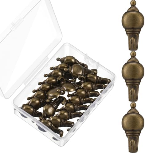 Hotop 20 Pieces Zinc Alloy Flower Push Pin Hangers Pin Hook,Lotus
