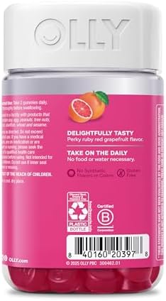 OLLY Hair Skin and Nails Gummies, Undeniable Beauty, Biotin - 60 Count