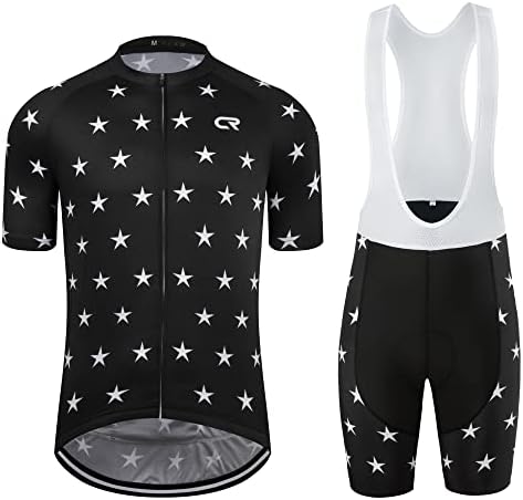 Coconut Ropamo CR Men's Cycling Jersey Set Road Bike Jersey Zipper Pocket Short Sleeves Cycling Kits Bib Shorts 3D Padded