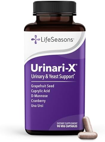 Urinari-X - Urinary Tract Support - Fast Acting UTI Relief - Vitamin Supplement for Healthy Bladder Function & Immunity - D-Mannose, Cranberry, Caprylic Acid, Uva Ursi & Grapefruit - 90 Capsules