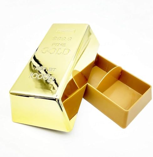 SABLUE Replica Gold Bar Fake Brick Bullion Plastic Event Party Supplies Decorations Centerpieces(L)